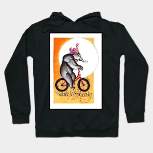 make it look easy, circus bear print Hoodie